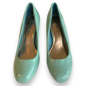 MADDEN GIRL MINT GREEN PLATFORM HEELS PUMPS. WOMEN’S SIZE 6.5
